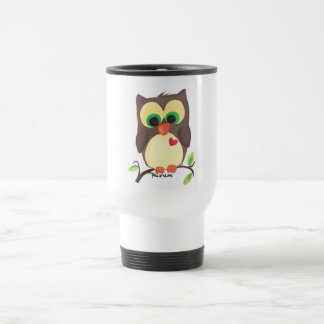 'I wear my heart on my owl' coffee to go cup