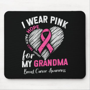 I Wear Nk For My Grandma Heart Breast Cancer Aware Mouse Mat