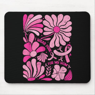 I Wear Nk For My Mum Breast Cancer Boho Floral Nk  Mouse Mat