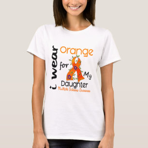 I Wear Orange 43 Daughter MS Multiple Sclerosis T-Shirt