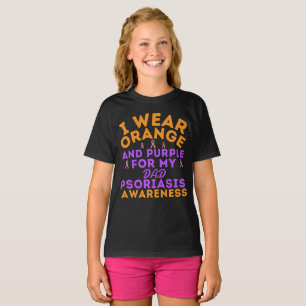I Wear Orange And Purple For My Dad Customisable T-Shirt