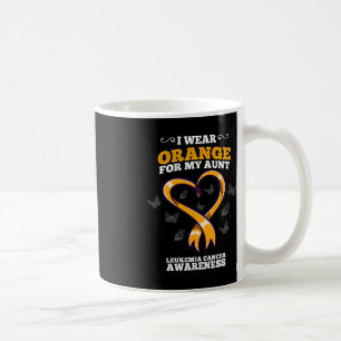 I Wear Orange Aunt Leukaemia Cancer Awareness Bloo Coffee Mug