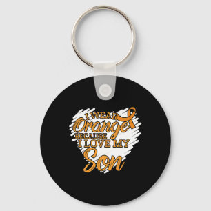 I Wear Orange Because I Love My Son for Leukaemia Key Ring
