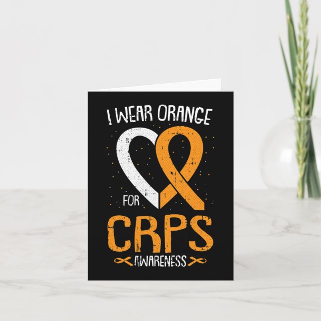 I Wear Orange CRPS Awareness Complex Regional Pain Card (Front)