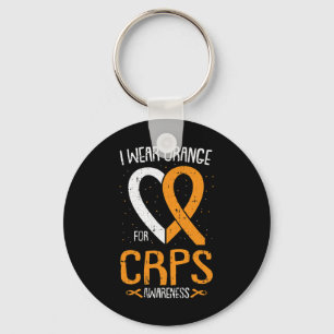 I Wear Orange CRPS Awareness Complex Regional Pain Key Ring