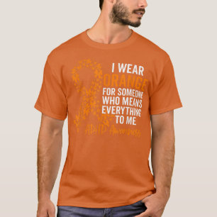 I Wear Orange for ADHD Awareness Family Support Sq T-Shirt