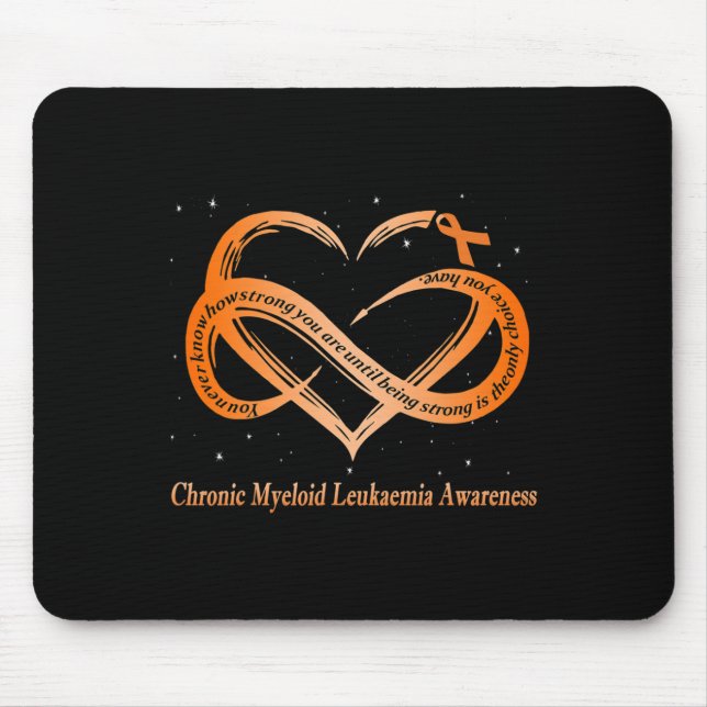 I Wear Orange For Chronic Myeloid Leukaemia Warrio Mouse Mat (Front)
