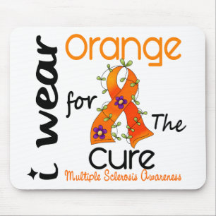 I Wear Orange For Cure 43 MS Multiple Sclerosis Mouse Mat