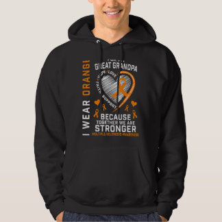 I Wear Orange For Great Grandpa Multiple Sclerosis Hoodie