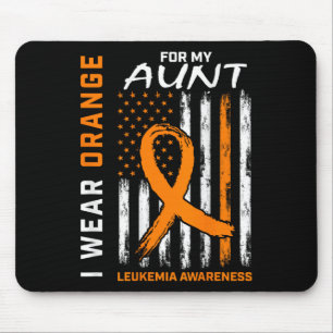I Wear Orange For My Aunt Leukaemia Awareness Amer Mouse Mat