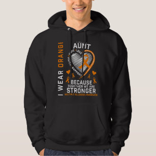 I Wear Orange For My Aunt Multiple Sclerosis Aware Hoodie