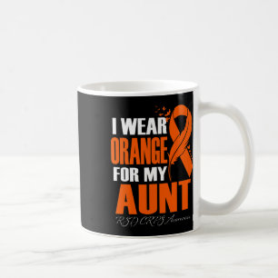 I Wear Orange For My Aunt Rsd Crps Awareness Feath Coffee Mug