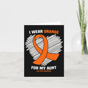I Wear Orange For My Aunt Rsdcrps Awareness Card