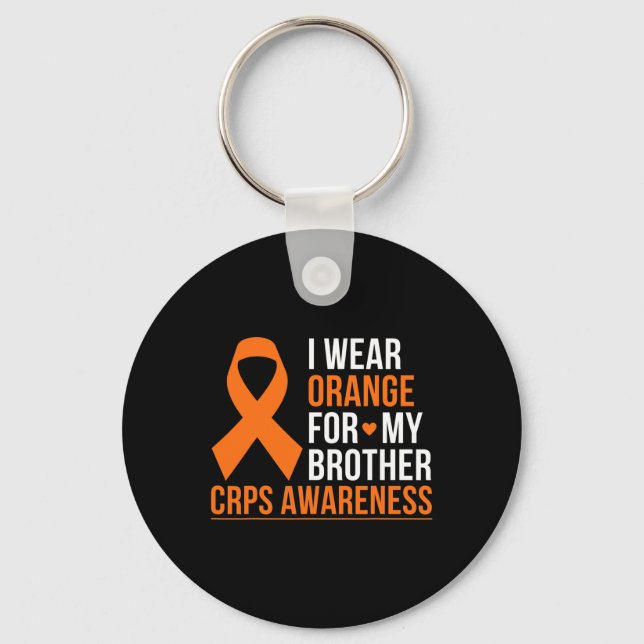 I Wear Orange For My Brother Rsd Crps Awareness Mo Key Ring (Front)