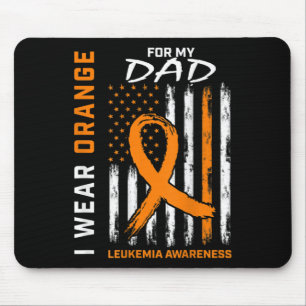 I Wear Orange For My Dad Leukemia Awareness Americ Mouse Mat