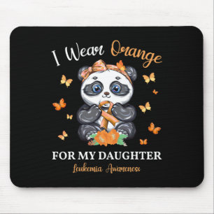 I Wear Orange For My Daughter Leukaemia Awareness Mouse Mat
