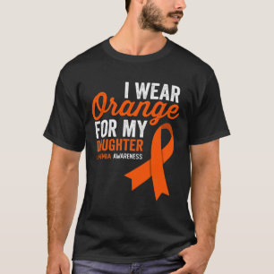 I Wear Orange for My Daughter Leukemia Warrior Rib T-Shirt