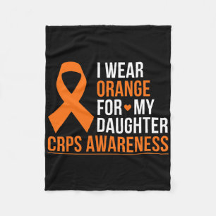I Wear Orange For My Daughter Rsd Crps Awareness R Fleece Blanket