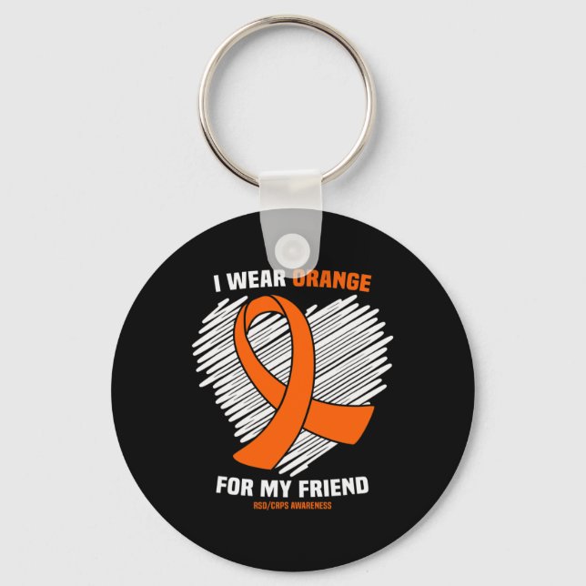 I Wear Orange For My Friend Rsdcrps Awareness  Key Ring (Front)