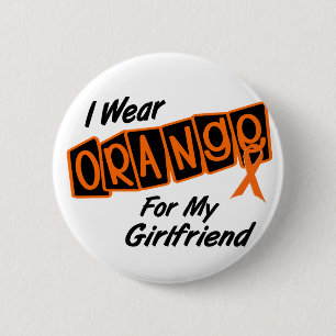 I Wear Orange For My GIRLFRIEND 8 6 Cm Round Badge