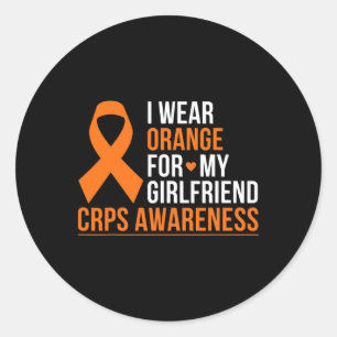 I Wear Orange For My Girlfriend Rsd Crps Awareness Classic Round Sticker