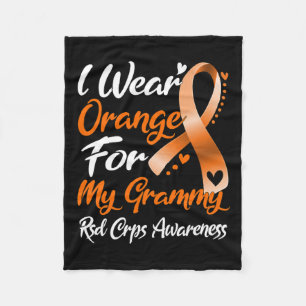 I Wear Orange For My Grammy Rsd Crps Awareness 1 Fleece Blanket