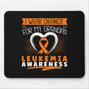 I Wear Orange For My Grandpa Leukaemia Awareness H Mouse Mat