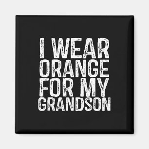 I Wear Orange For My Grandson Leukaemia Awareness Magnet
