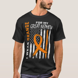 I Wear Orange For My Great Nephew Leukaemia Awaren T-Shirt