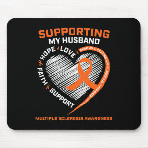 I Wear Orange For My Husband Multiple Sclerosis Aw Mouse Mat