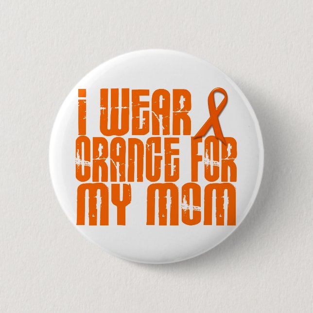 I Wear Orange For My Mum 16 6 Cm Round Badge (Front)