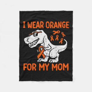 I Wear Orange For My Mum Dinosaur Multiple Scleros Fleece Blanket