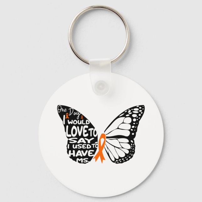  I Wear Orange For My Mum Ms Multiple Sclerosis  Key Ring (Front)