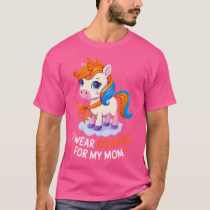 I Wear Orange For My Mum Unicorn Ms Awareness T-Shirt