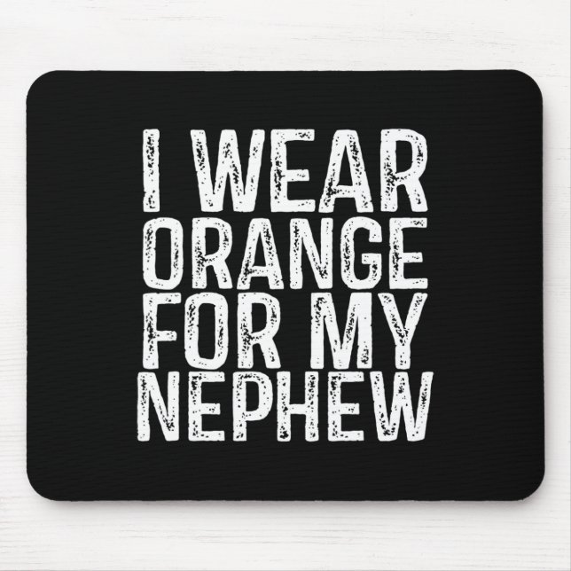 I Wear Orange For My Nephew Leukaemia Awareness 1 Mouse Mat (Front)