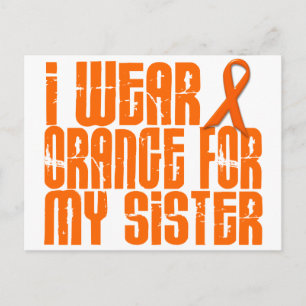 I Wear Orange For My Sister 16 Postcard