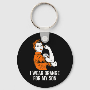 I Wear Orange For My Son Leukaemia Awareness Month Key Ring