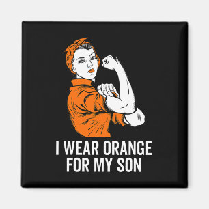 I Wear Orange For My Son Leukaemia Awareness Month Magnet