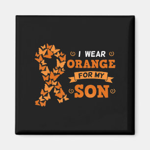 I Wear Orange For My Son Leukaemia Blood Cancer Ce Magnet