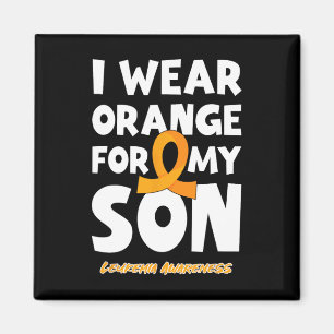 I Wear Orange For My Son Leukaemia Blood Cancer Pa Magnet