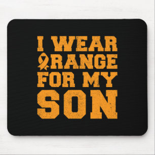 I Wear Orange For My Son Leukemia Awareness Cancer Mouse Mat