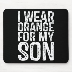 I Wear Orange For My Son Leukemia Awareness  Mouse Mat