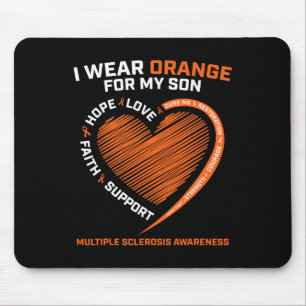 I Wear Orange For My Son Multiple Sclerosis Awaren Mouse Mat