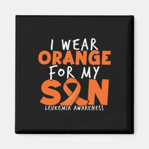 I Wear Orange For My Son. Orange Leukaemia Awarene Magnet