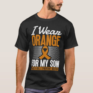 I Wear Orange For My Son Prader Willi Syndrome Aw T-Shirt