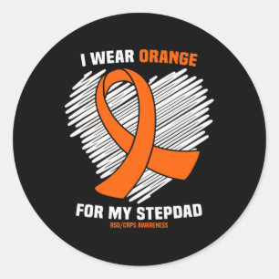 I Wear Orange For My Stepdad Rsdcrps Awareness Classic Round Sticker