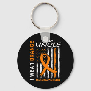 I Wear Orange For My Uncle Leukaemia Awareness Ame Key Ring