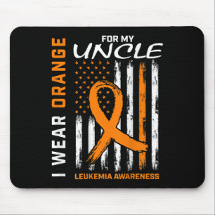 I Wear Orange For My Uncle Leukaemia Awareness Ame Mouse Mat