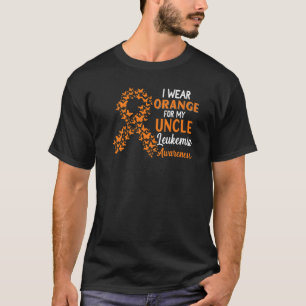 I Wear Orange For My Uncle Leukemia Awareness T-Shirt