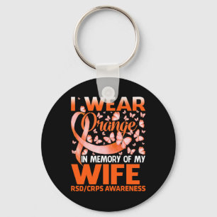 I Wear Orange For My Wife Rsd Crps Awareness  Key Ring